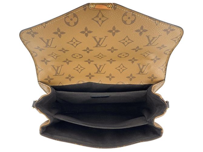 Louis Vuitton Bolsa de Ombro Metis Monogram Reverse em Lona Castanha e Bege - vista 5