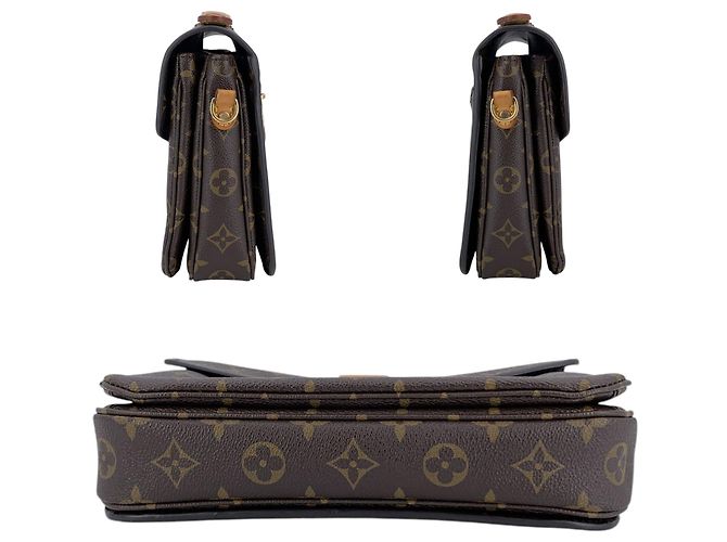 Louis Vuitton Borsa a tracolla Pochette Metis Monogram in tela marrone - vista 4