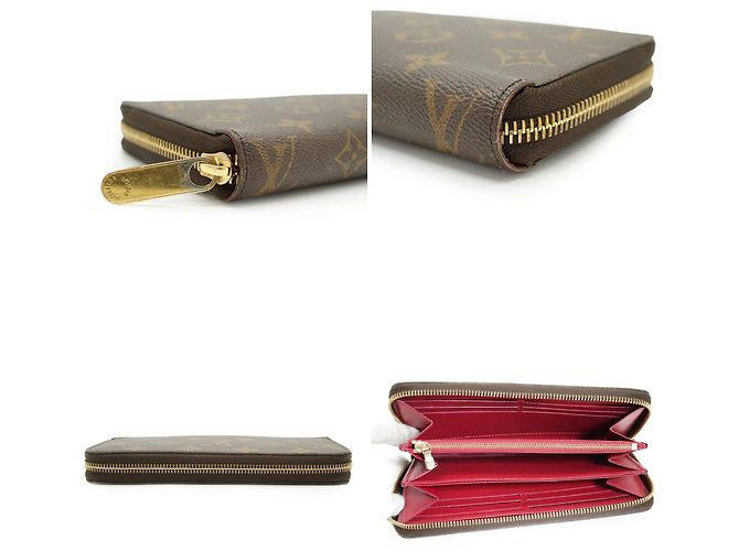 Louis Vuitton Cartera Continental Zippy de Monogram Canvas Fuchsia - vista 3