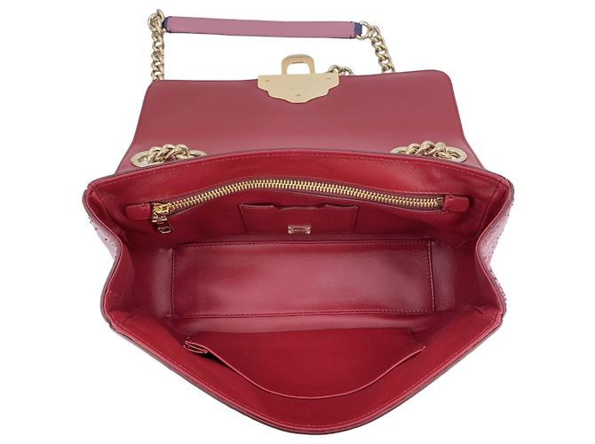 Dolce & Gabbana Borsa a tracolla con patta Lucia in pelle blu e viola Dolce e Gabbana - vista 5