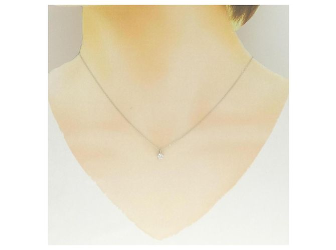 Autre Marque Platin-Diamant-Halskette - Ansicht 6