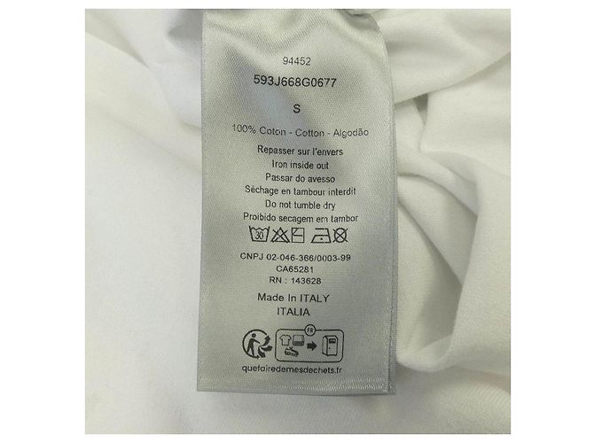 T-shirt in cotone bianca Dior - vista 3