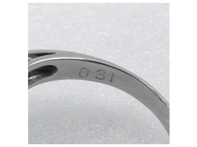 Autre Marque Bague en platine Pt900 et diamants - vue 3