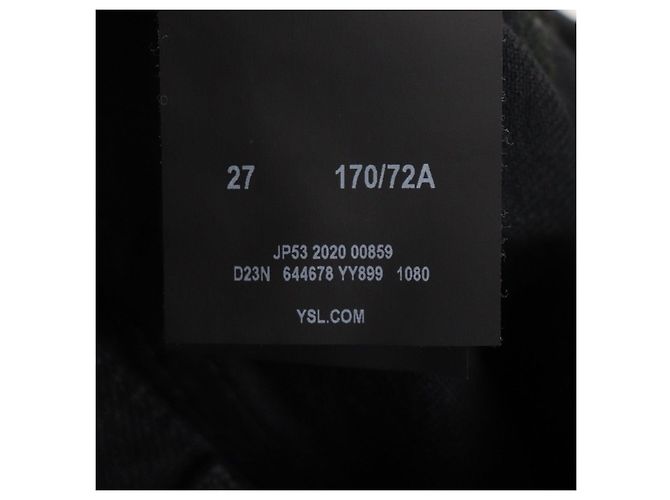 Yves Saint Laurent Saint Laurent Paris Denim-Baumwollhose - Ansicht 10
