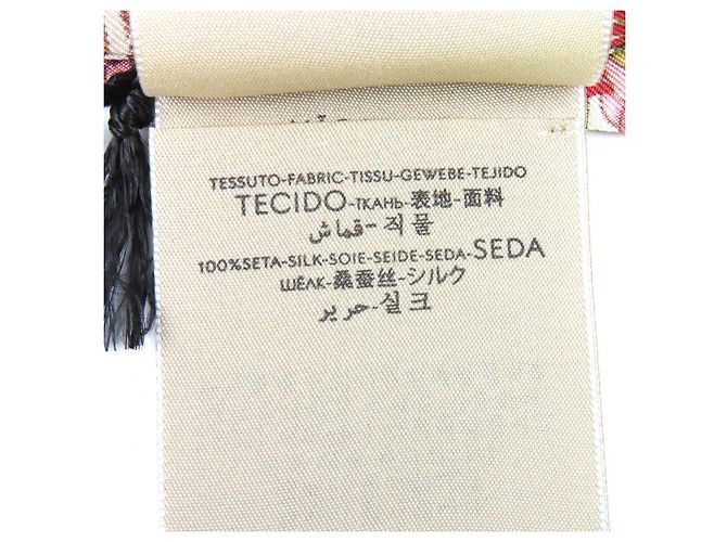 Foulard in seta floreale Gucci 100th Anniversary Interlocking G Logo - vista 10