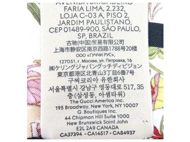 Foulard in seta floreale Gucci 100th Anniversary Interlocking G Logo - vista 11
