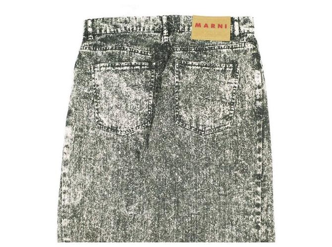 Vaqueros Wide Leg de Denim Teñido Marmolado Marni - vista 7