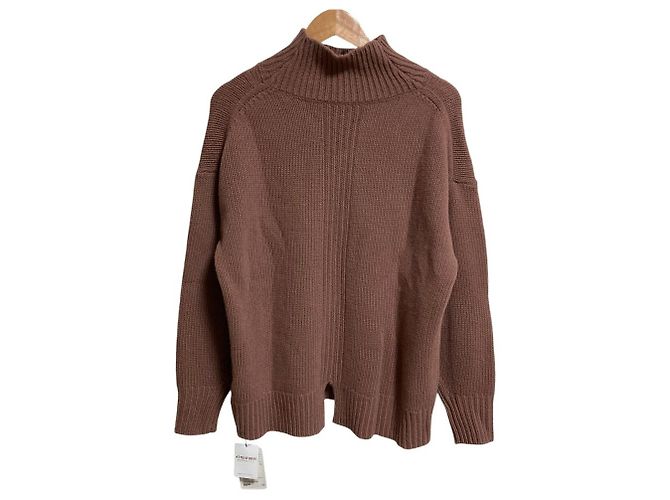 Autre Marque EMMEL REFINES high neck slit back knit pullover - view 2