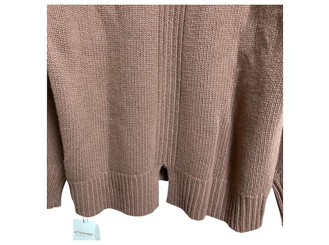 Autre Marque EMMEL REFINES high neck slit back knit pullover - view 5
