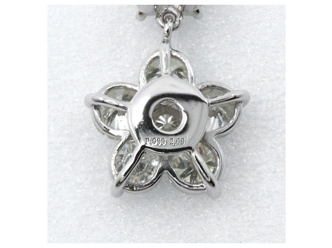 Autre Marque Collana Fiore in Platino e Diamanti - vista 3
