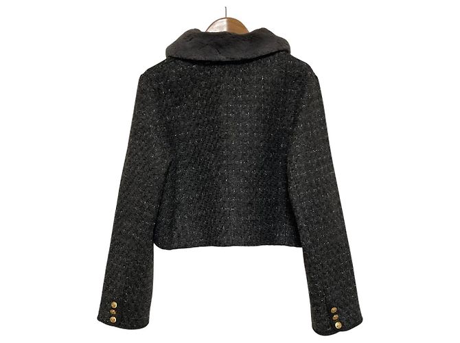 Autre Marque Giacca in tweed e pelliccia Rirandture - vista 2