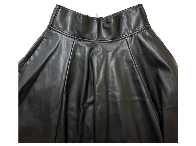 Autre Marque Falda circular HARE de cuero sintético - vista 3