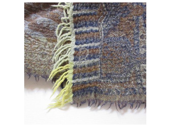 Autre Marque 45R Indischer Woll-Jacquard-Stola mit Fransen - Ansicht 10