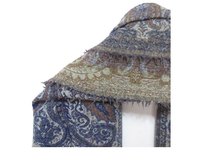 Autre Marque 45R Indischer Woll-Jacquard-Stola mit Fransen - Ansicht 5