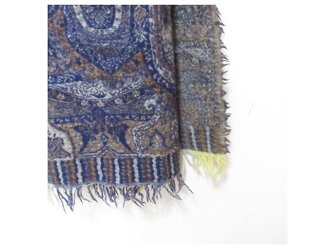 Autre Marque 45R Indischer Woll-Jacquard-Stola mit Fransen - Ansicht 6