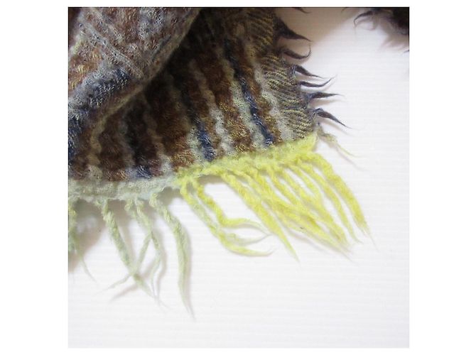 Autre Marque 45R Indischer Woll-Jacquard-Stola mit Fransen - Ansicht 9