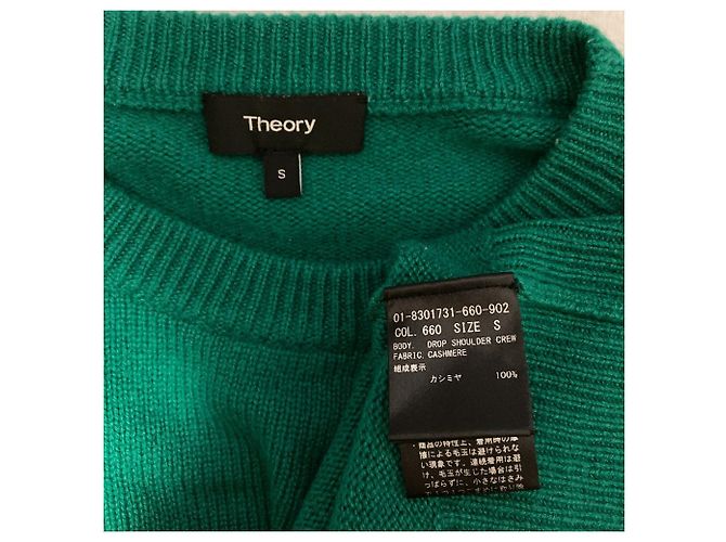 Theory Jersey de cashmere CASHMERE DROP SHOULDER CREW - vista 3