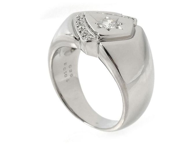 Autre Marque Pt900 Platin-Diamantring - Ansicht 2