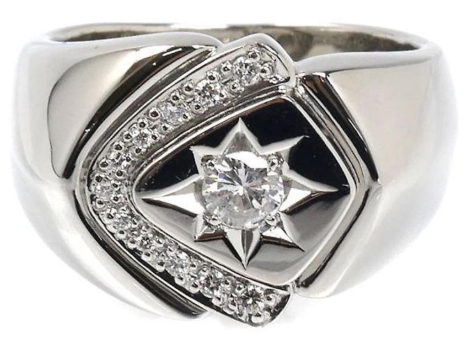 Autre Marque Pt900 Platin-Diamantring - Ansicht 3