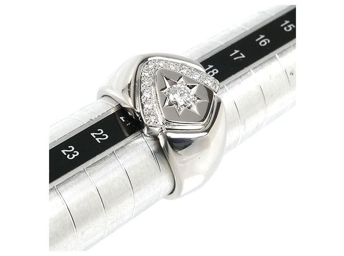 Autre Marque Pt900 Platin-Diamantring - Ansicht 6