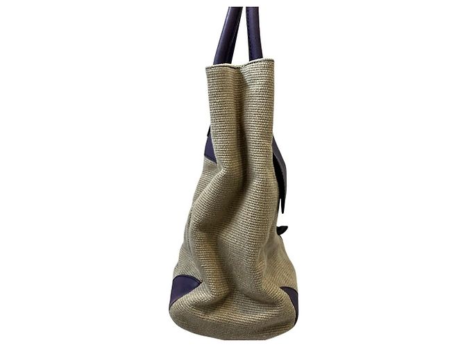 Autre Marque Tila March Leder-Canvas Tote Bag - Ansicht 4