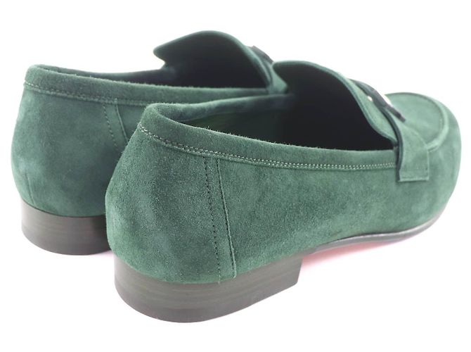 Mocassini Hermès Constance in pelle scamosciata e metallo - vista 2