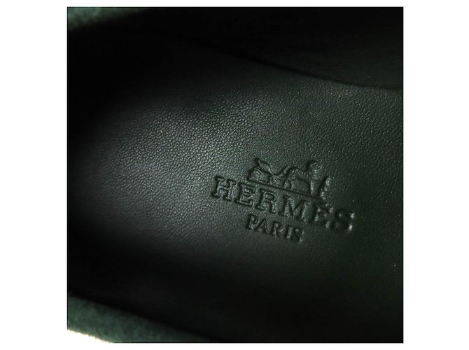 Mocassini Hermès Constance in pelle scamosciata e metallo - vista 9