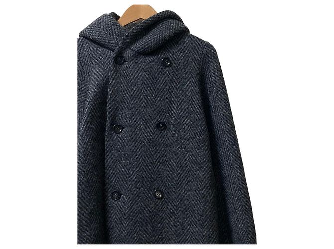 Autre Marque Abrigo con capucha 45R Float de lana encogida - vista 2
