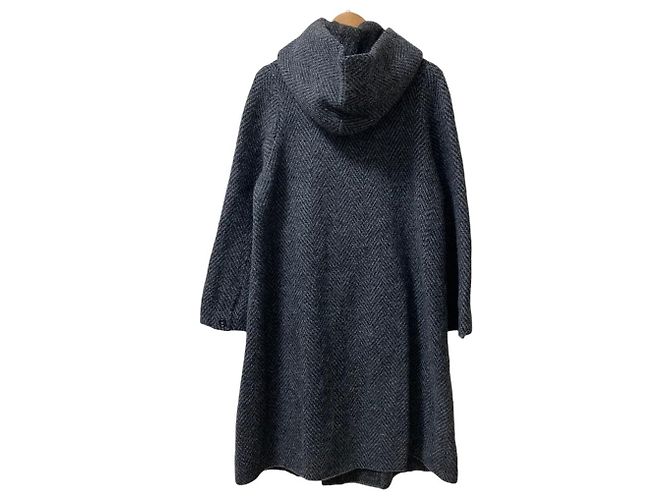 Autre Marque Abrigo con capucha 45R Float de lana encogida - vista 3