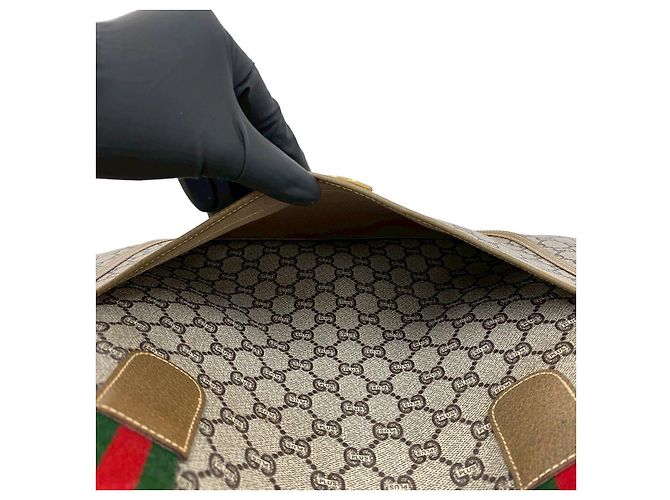 Saco Tote Gucci em couro e PVC - vista 10