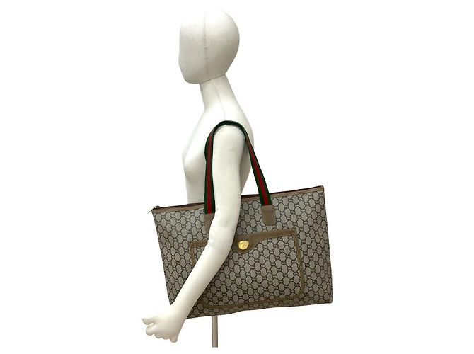 Saco Tote Gucci em couro e PVC - vista 2