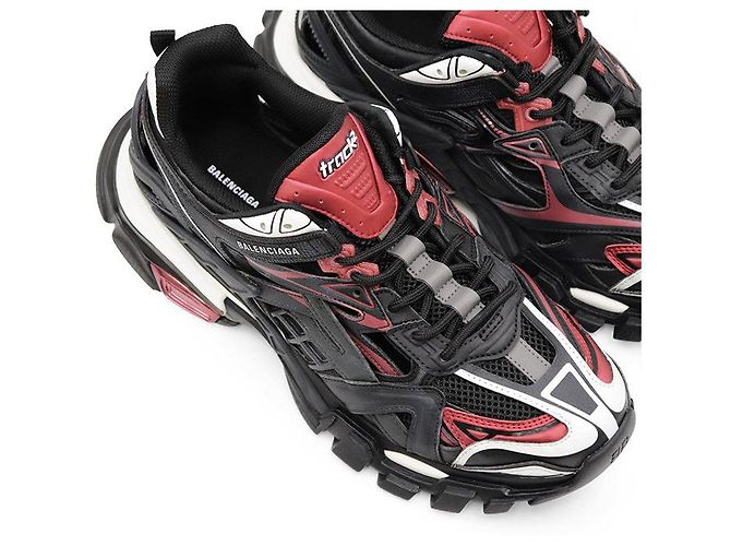 Balenciaga Track2 Mesh Metallic Chunky Sneaker - vista 13
