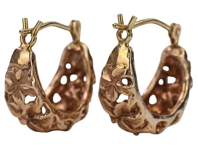 Autre Marque 14K Plumeria Creolen - Ansicht 11