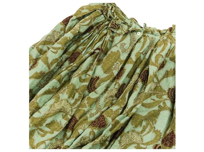 Dries Van Noten Poncho Falda 2-way de lino bordado - vista 20
