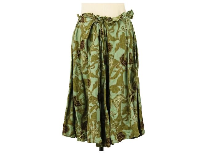 Dries Van Noten Poncho Falda 2-way de lino bordado - vista 7