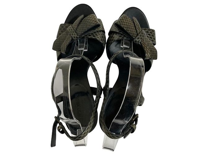 Giorgio Armani Riemchensandalen aus Pythonleder - Ansicht 4