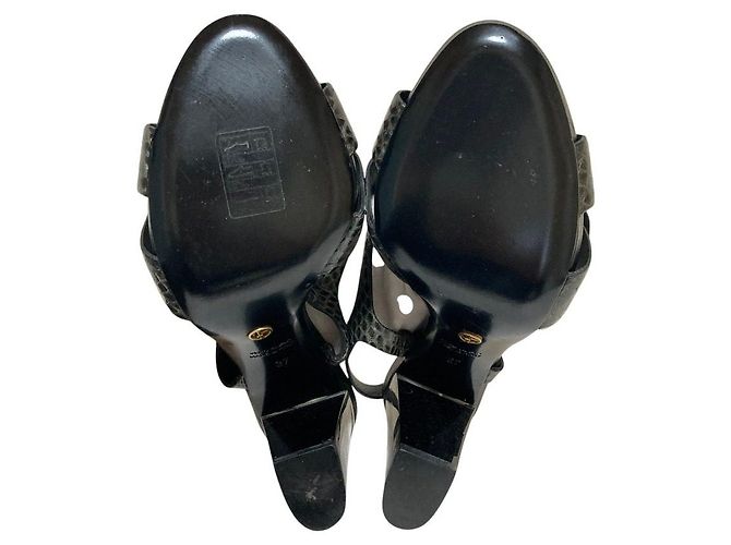 Giorgio Armani Riemchensandalen aus Pythonleder - Ansicht 6