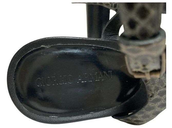 Giorgio Armani Riemchensandalen aus Pythonleder - Ansicht 7