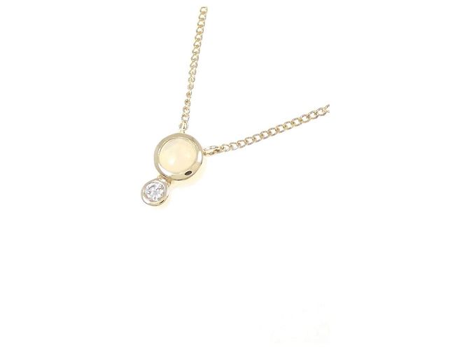 Autre Marque Collana ete Oro Giallo K10 Opale e Diamante - vista 3