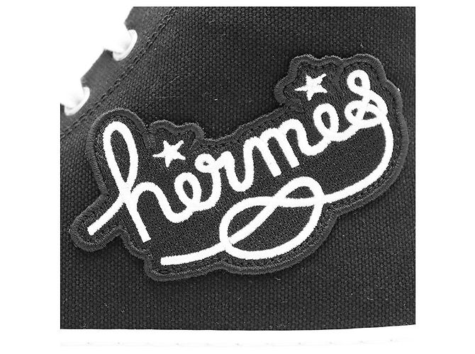 Hermès Sapatilhas Hermes Illico em tecido e couro - vista 4