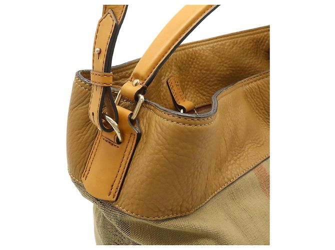 Borsa a tracolla 2way Burberry Ashby Medium in tela e pelle - vista 4