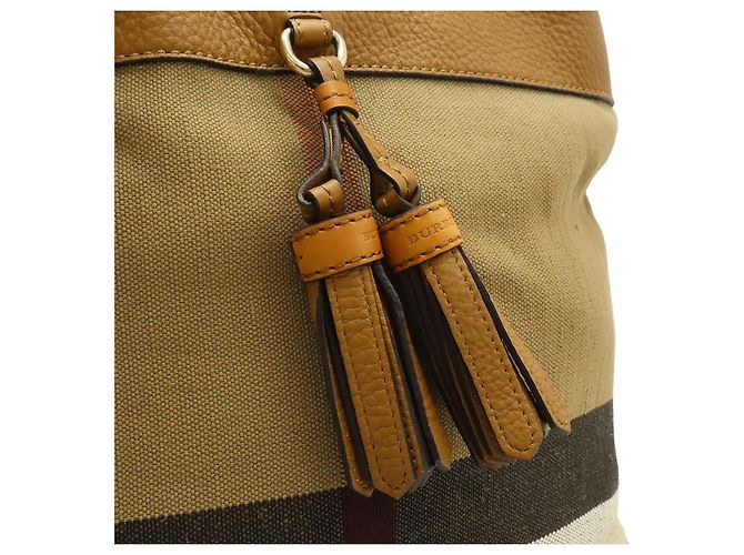 Borsa a tracolla 2way Burberry Ashby Medium in tela e pelle - vista 9