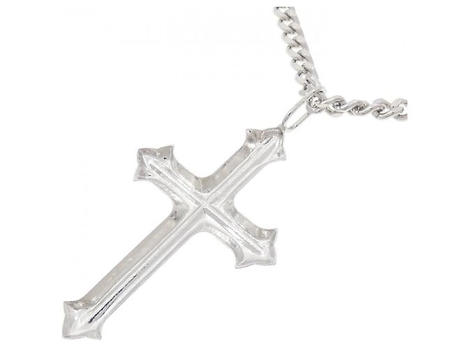 Autre Marque Collana con ciondolo a croce in platino PT900 PT850 - vista 4