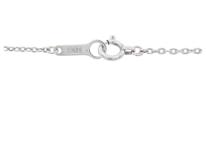 Autre Marque Collana Croce in Oro Bianco K10 e Diamanti - vista 5