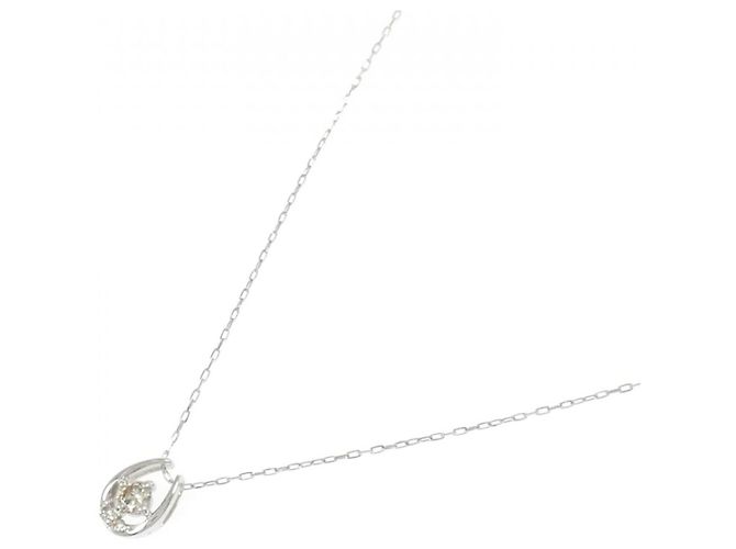 Autre Marque PT900 Platin-Halskette mit 0.10CT Diamant - Ansicht 2