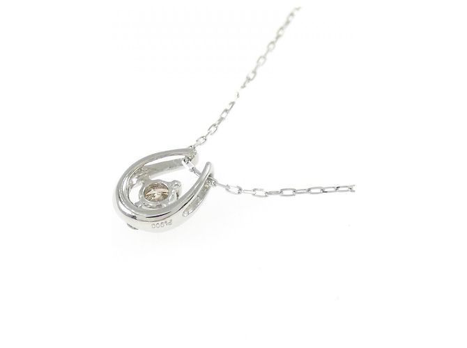 Autre Marque PT900 Platin-Halskette mit 0.10CT Diamant - Ansicht 4