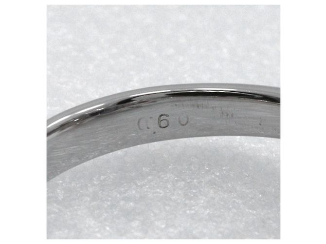 Autre Marque Pt900 Platinring mit Saphir und Diamant - Ansicht 6