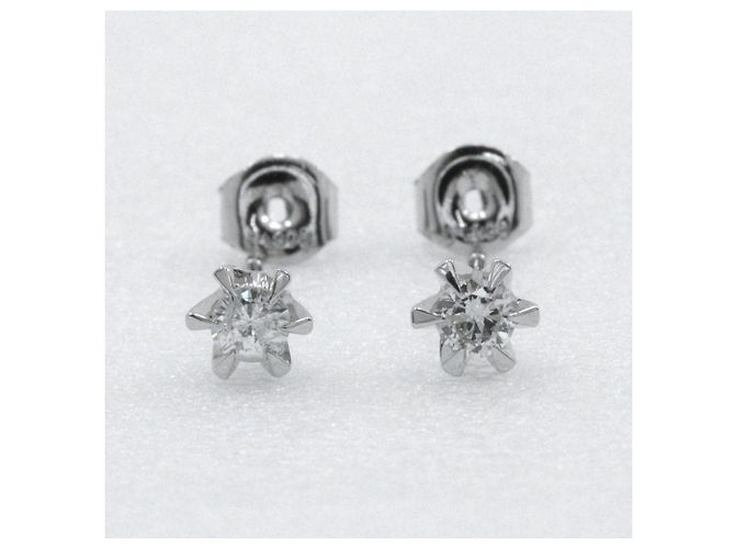 Autre Marque Pt900 Platin Diamant-Ohrstecker - Ansicht 7