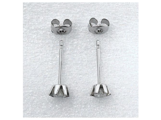 Autre Marque Pt900 Platin Diamant-Ohrstecker - Ansicht 9