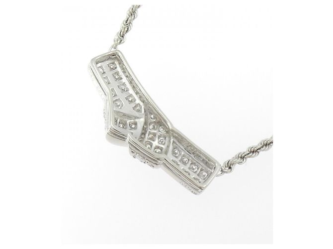 Autre Marque Collana Pola Platinum Diamond Necklace - vista 4
